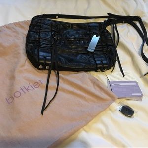 Botkier leather ruched crossbody bag